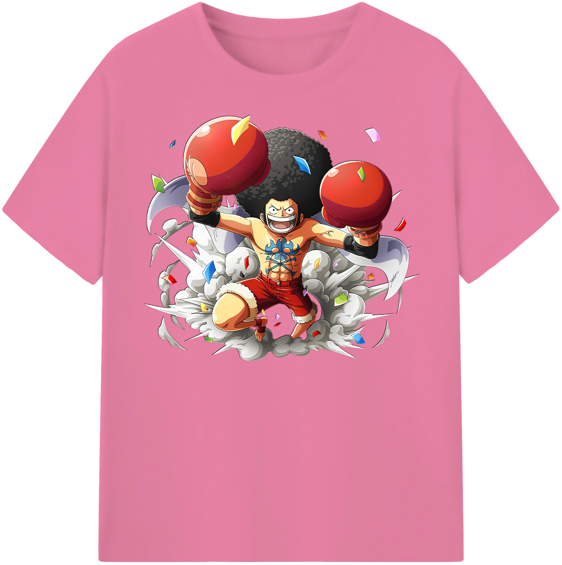 ワンピース モンキー・D・ルフィ ONE PIECE Monkey D. Luffy 綿100％半袖Tシャツ（フロントプリント）